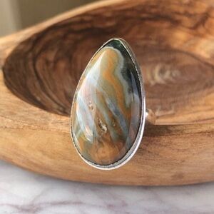 Ocean Jasper Silver Ring